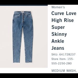 ❗️❗️❗️ABERCROMBIE JEANS ❗️❗️❗️